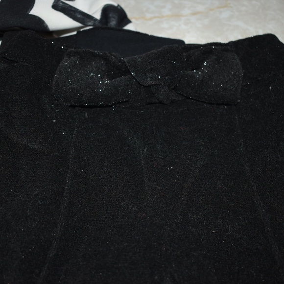 2pc Heart Top Sparkle Bow Pants 12m New Party New - Picture 5 of 6